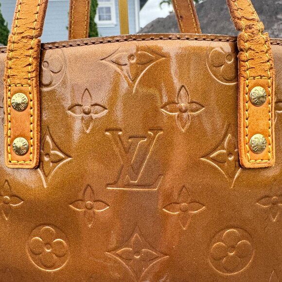 Louis Vuitton Vernis Reade Tote Hand Bag Bronze Monogram Patent Leather - Picture 4 of 17